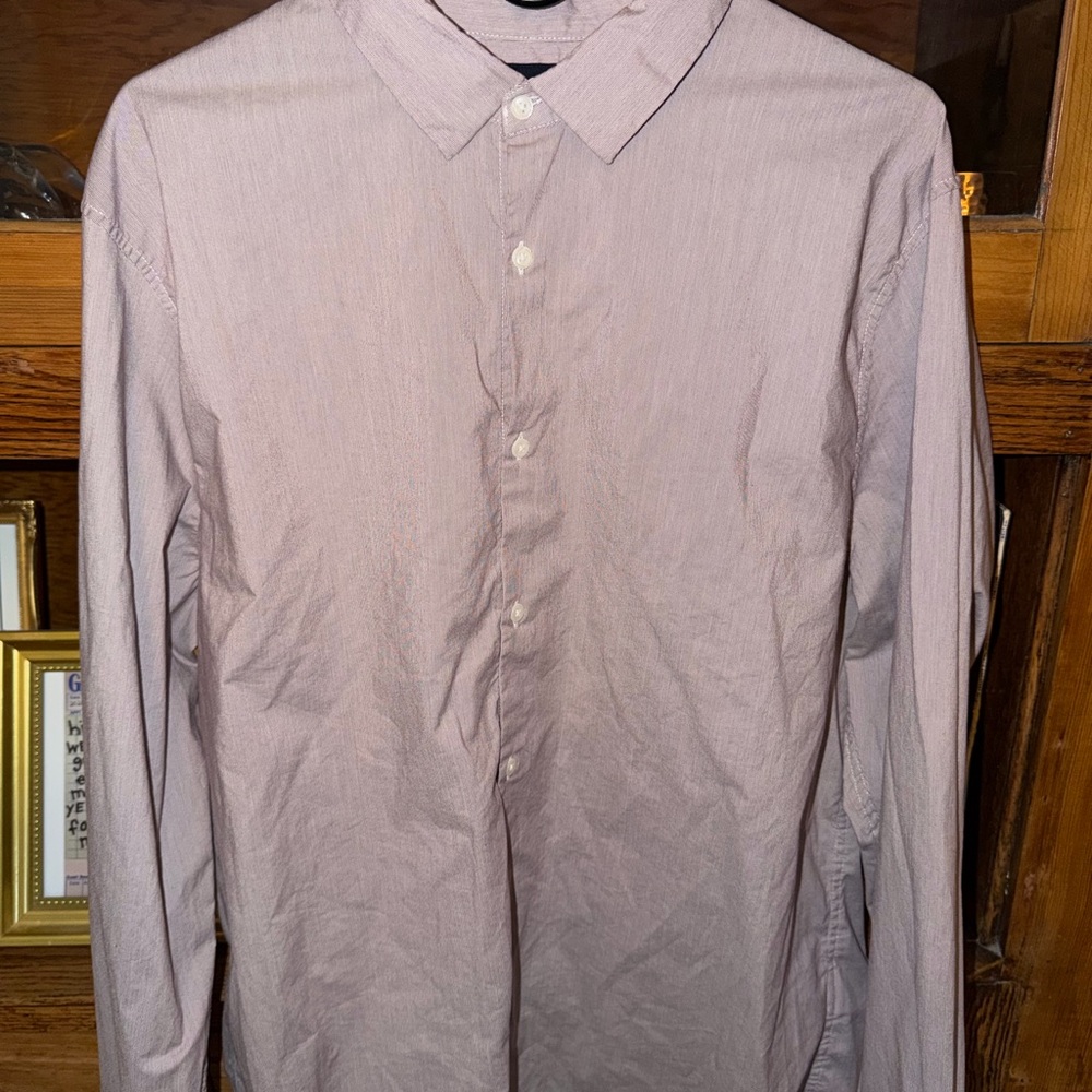 Abercrombie & Fitch Men's Light Pink Button Down Shirt